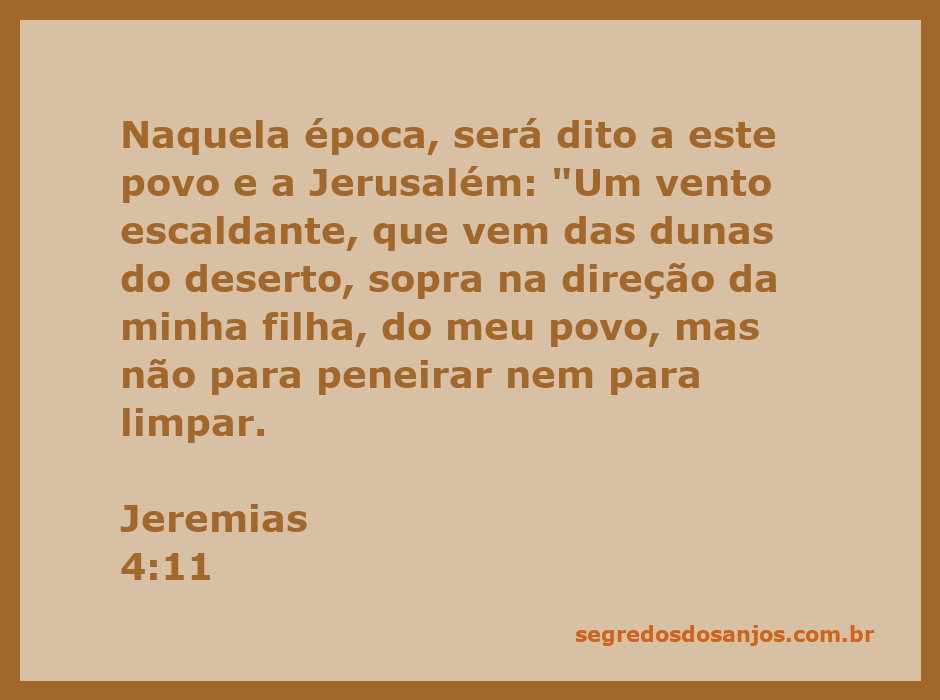 Ilustração de um vento escaldante soprando sobre a cidade de Jerusalém, simbolizando a mensagem de Jeremias 4:11.