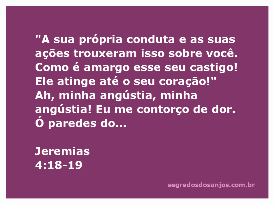 Imagem representativa do lamento e angústia expressos em Jeremias 4:18-19, mostrando a dor interior do profeta e o impacto de suas ações.