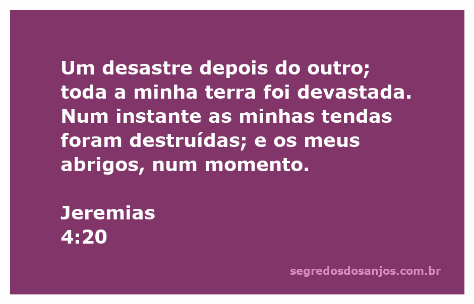 Imagem representativa da devastação da terra conforme descrito em Jeremias 4:20.