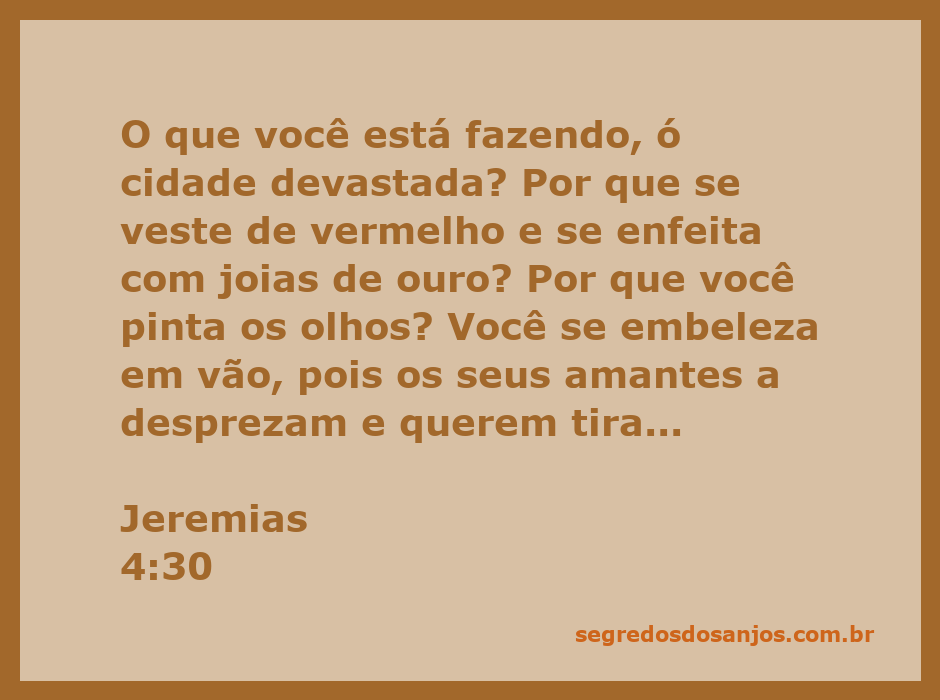 Imagem representando a cidade devastada mencionada em Jeremias 4:30, refletindo tristeza e desolação.