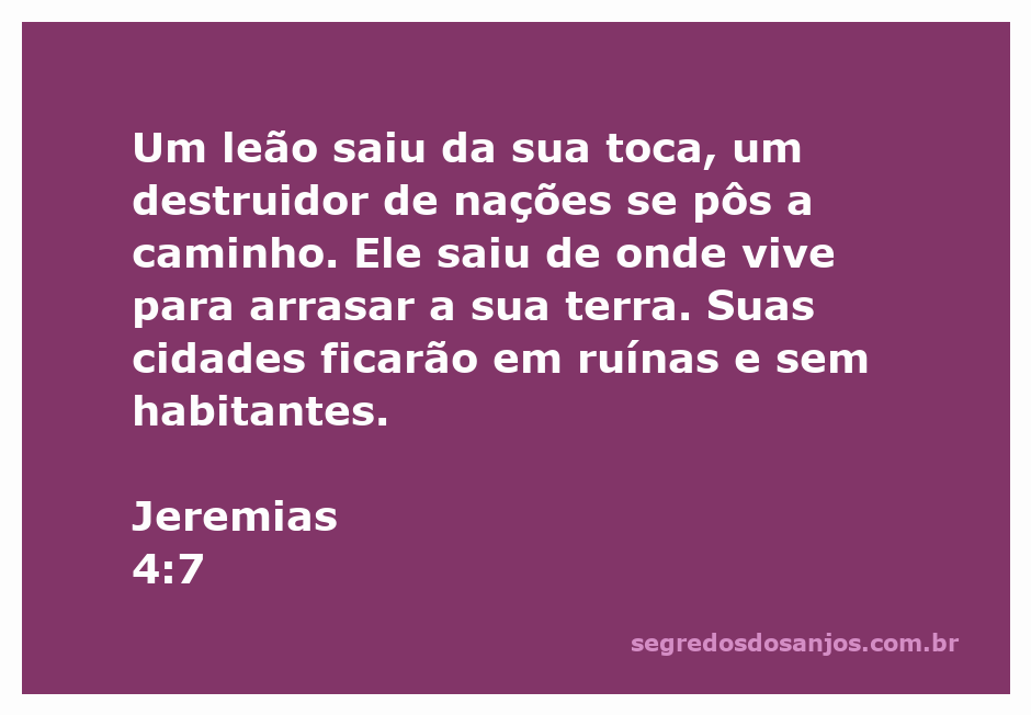 Imagem representando um leão, símbolo de força e destruição, em um cenário de devastação de cidades.