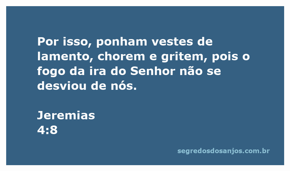 Imagem que ilustra o lamento e a ira divina expressos em Jeremias 4:8