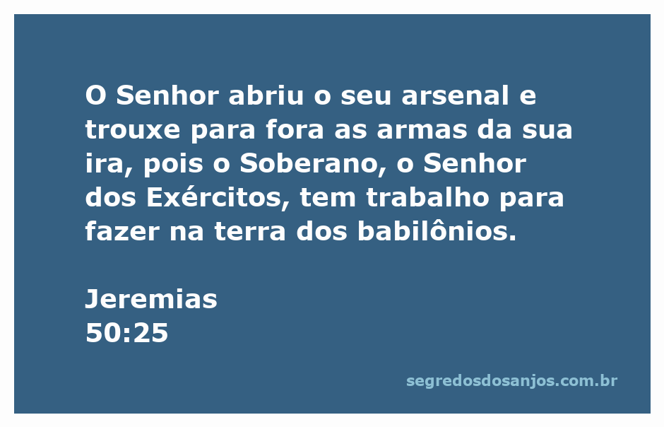 Imagem representando a ira de Deus e o arsenal divino, inspirado em Jeremias 50:25.
