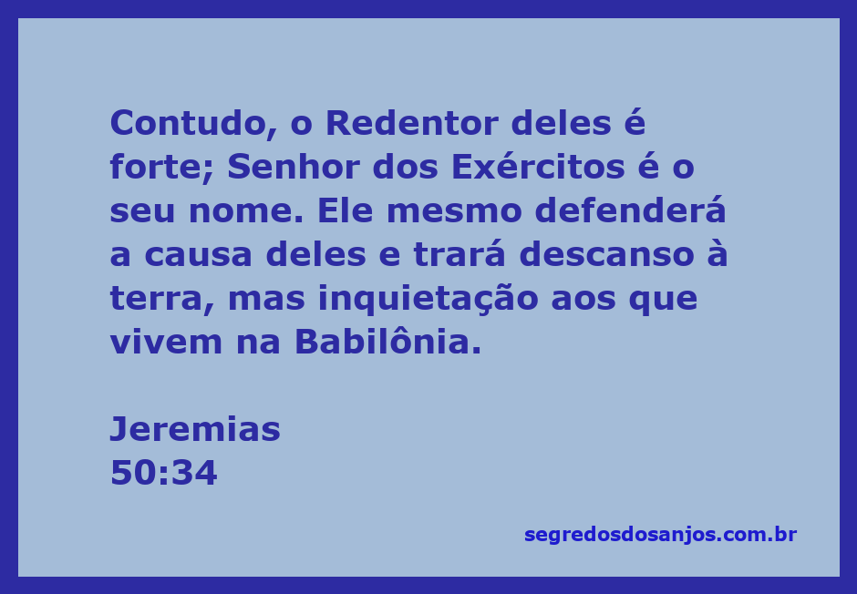Imagem representativa da passagem de Jeremias 50:34, destacando a força do Redentor e a proteção divina.
