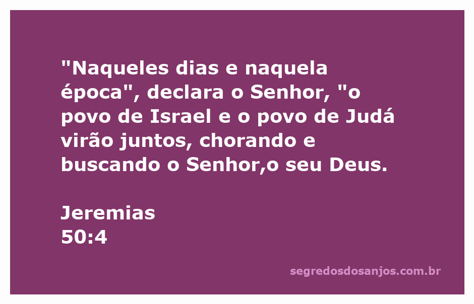 Imagem representativa do versículo Jeremias 50:4, mostrando o povo de Israel e Judá unidos em busca de Deus.