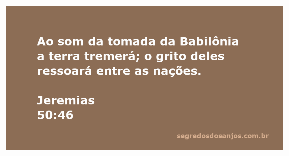 Imagem representando a queda da Babilônia com um fundo de terra tremendo e nações em alvoroço.