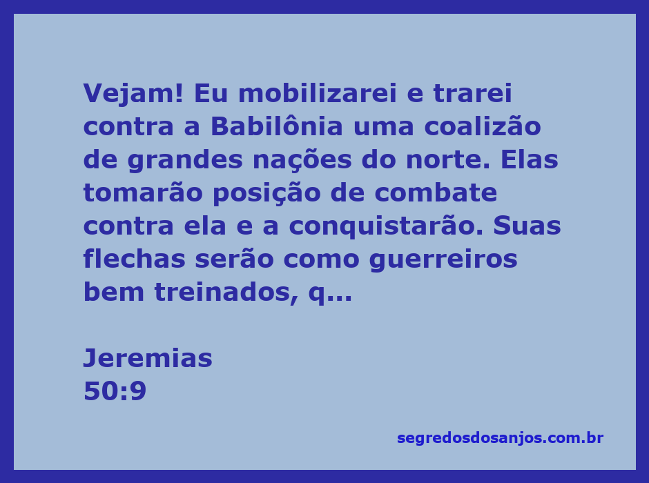 Imagem representativa da profecia de Jeremias sobre a Babilônia e as nações do norte.
