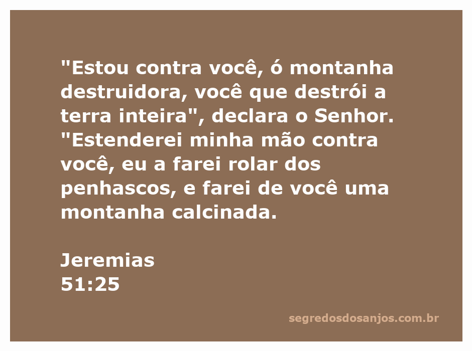 Imagem representativa da passagem de Jeremias 51:25, mostrando uma montanha sendo destruída.