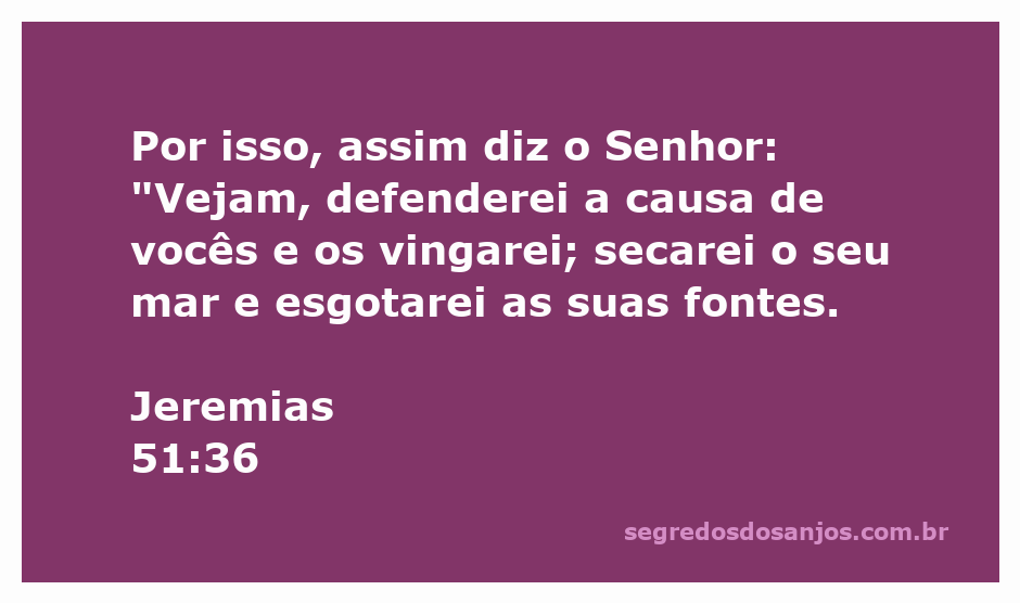 Imagem representativa da promessa de Deus em Jeremias 51:36, mostrando a defesa divina e a seca das fontes.