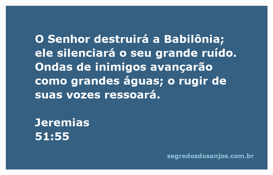 Imagem representando a destruição da Babilônia conforme descrito em Jeremias 51:55, simbolizando a queda de um império.