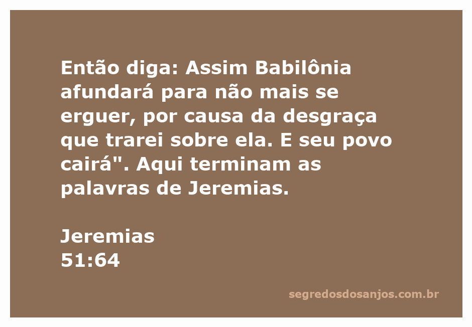 Imagem representativa da queda de Babilônia, simbolizando a desgraça e o juízo divino conforme descrito em Jeremias 51:64.