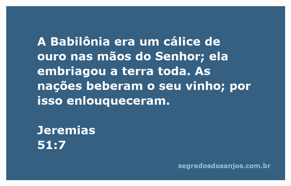 Imagem representativa da Babilônia como cálice de ouro, simbolizando sua influência e poder sobre as nações.