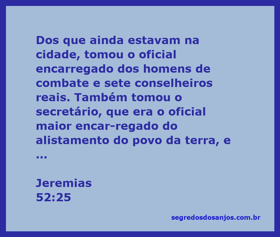 Imagem representativa da captura de líderes e conselheiros em Jeremias 52:25.