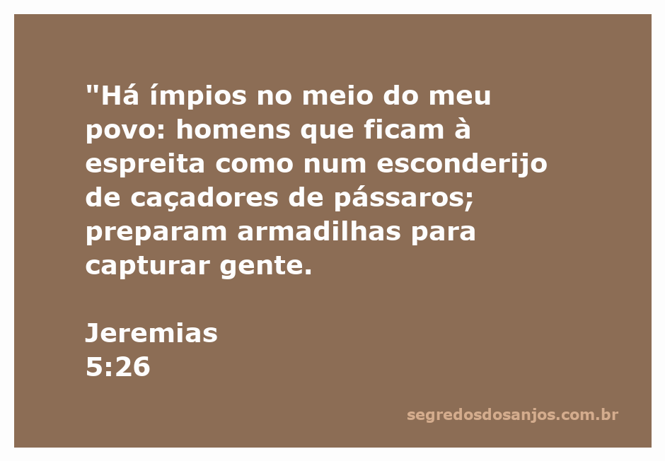 Ilustração de caçadores de pássaros simbolizando a traição e armadilhas entre o povo.