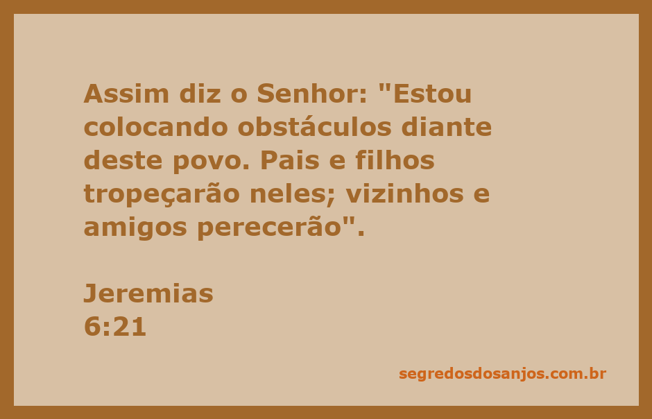 Imagem representando a passagem de Jeremias 6:21, com obstáculos simbólicos à frente de um povo em reflexão.