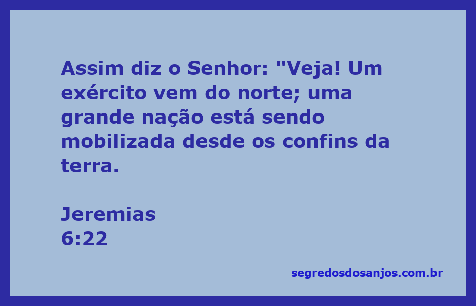Representação visual de Jeremias 6:22, destacando a mobilização de um exército do norte conforme a profecia do Senhor.