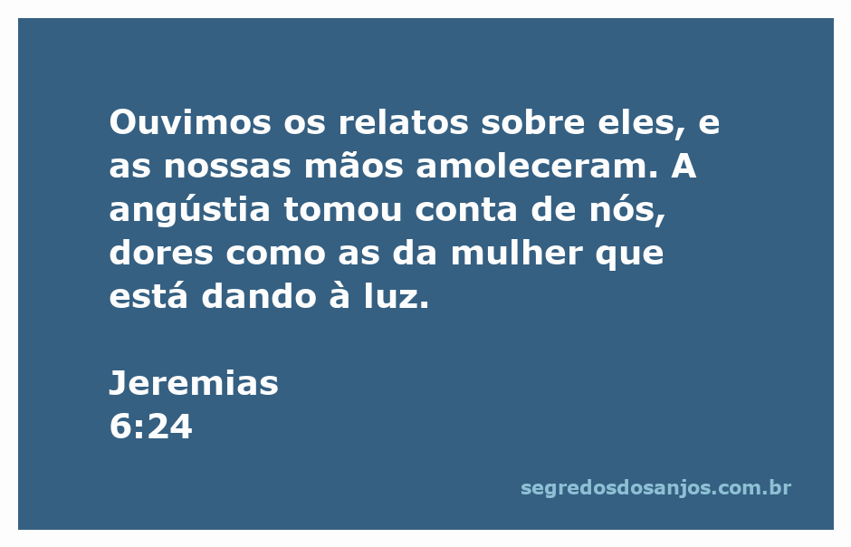 Imagem representando a angústia e sofrimento descritos em Jeremias 6:24, com uma mulher em trabalho de parto simbolizando dor e expectativa.