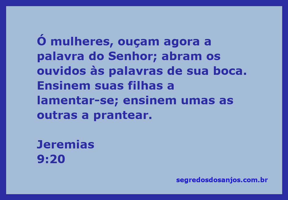 Mulheres ouvindo a palavra do Senhor, com foco na educação e no lamento, inspirado em Jeremias 9:20.