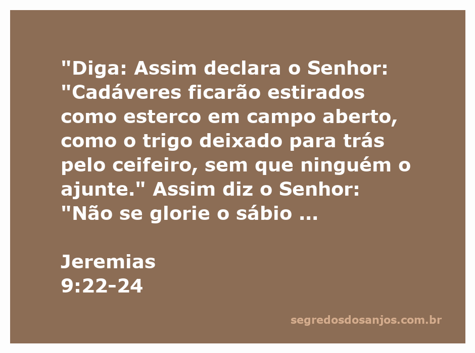 Imagem representativa de Jeremias 9:22-24, destacando a importância de conhecer a Deus acima de sabedoria, força e riqueza.