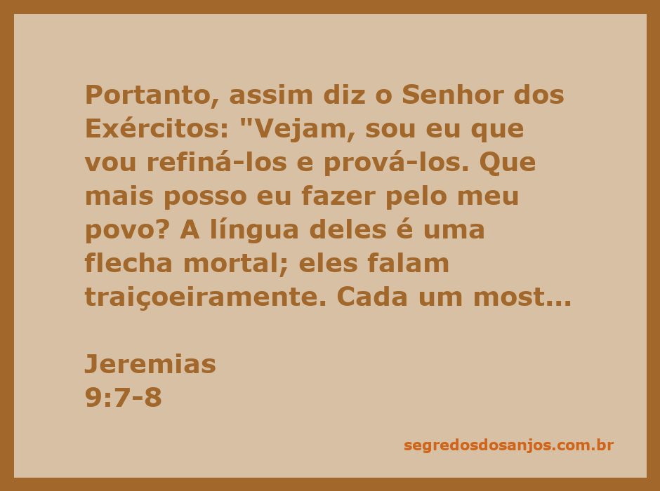 Imagem que representa Jeremias 9:7-8, mostrando a dualidade entre a cordialidade aparente e a traição no coração humano.