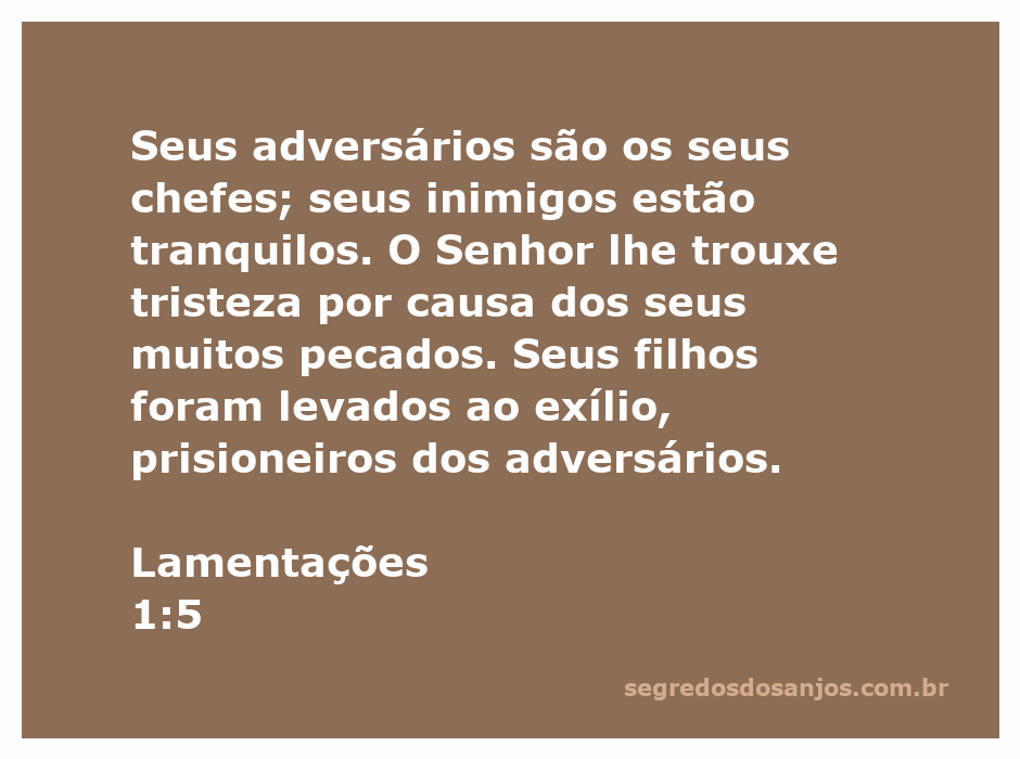 Imagem que representa a tristeza e o exílio do povo de Jerusalém, ilustrando Lamentações 1:5.