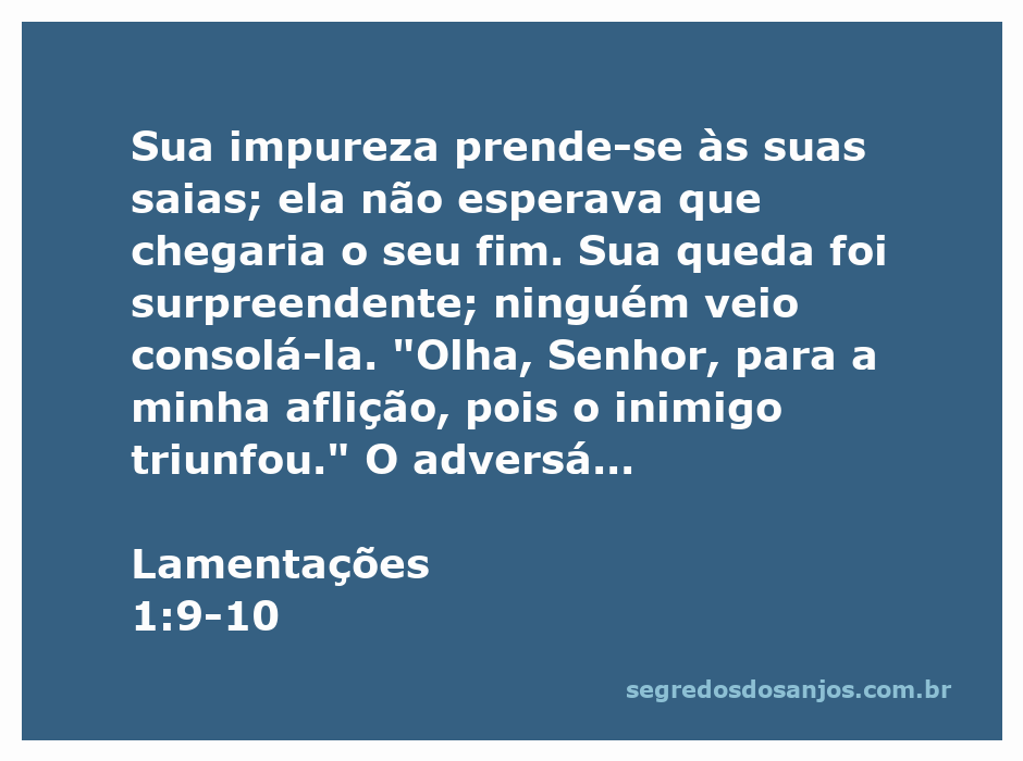 Imagem representativa da queda de Jerusalém, simbolizando dor e desolação, com foco nas vestes manchadas e na ausência de consolo.