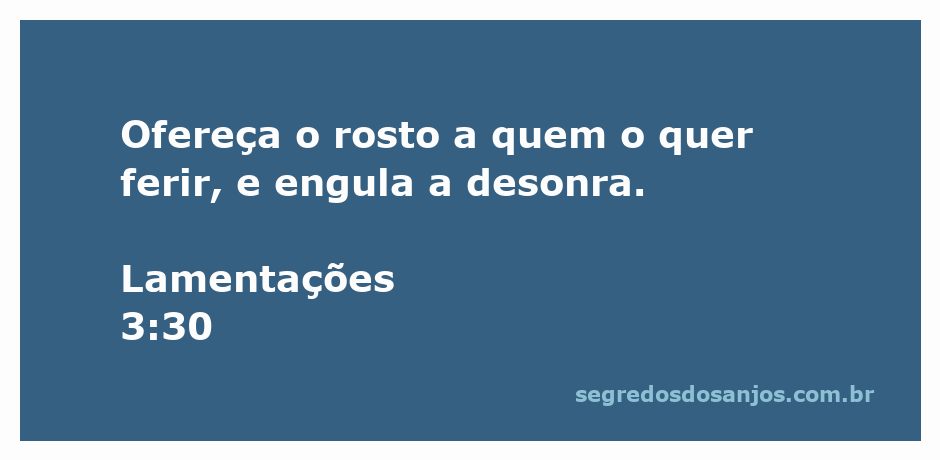Ilustração do versículo Lamentações 3:30, representando a atitude de aceitação diante da ofensa.