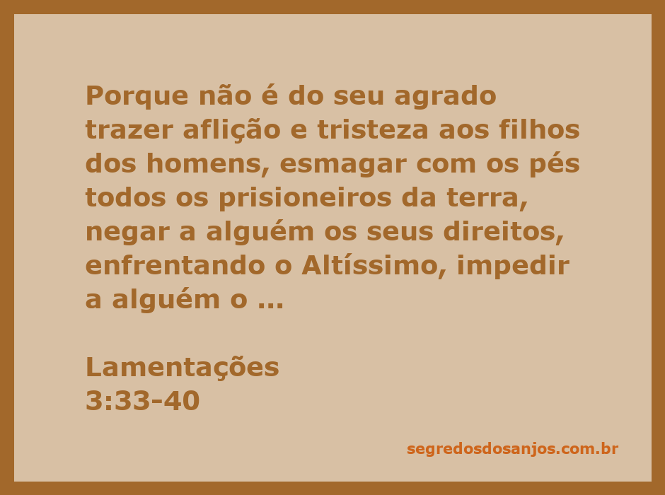 Ilustração da passagem Lamentações 3:33-40 que reflete a misericórdia e a justiça de Deus sobre a humanidade.