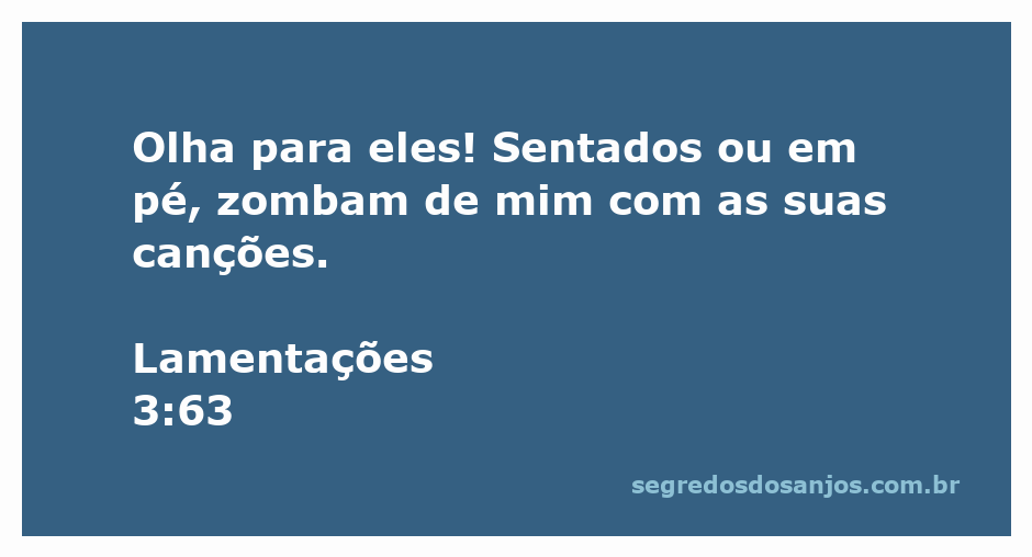 Imagem de pessoas zombando e rindo, representando a dor expressa em Lamentações 3:63.