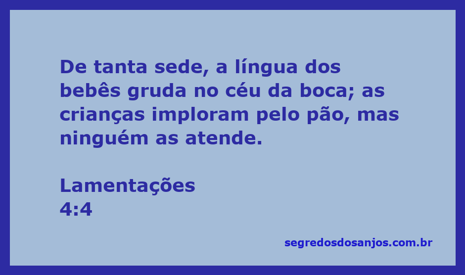 Crianças em situação de desnutrição, com a língua grudada no céu da boca, simbolizando a fome e a sede.