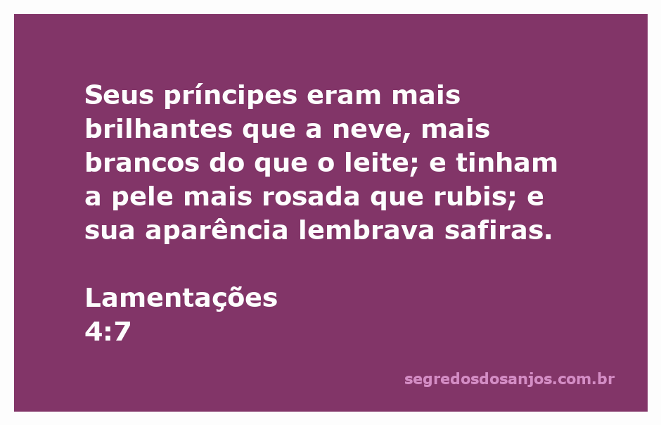 Imagem representando os príncipes descritos em Lamentações 4:7, com pele radiante e aparência luxuosa.