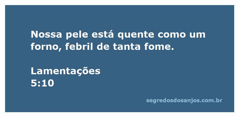 Imagem representando a angústia e a fome descritas em Lamentações 5:10.