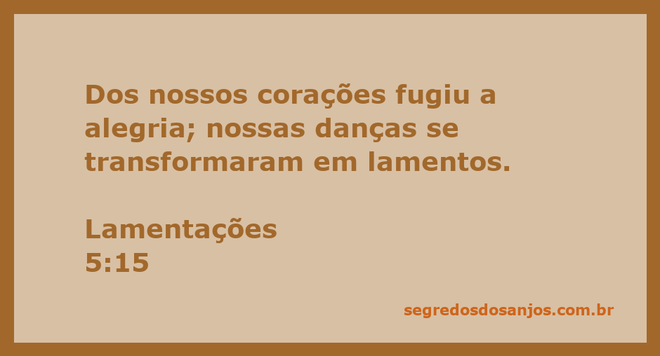Imagem representativa da tristeza e perda, simbolizando a passagem de Lamentações 5:15 sobre a alegria perdida e as danças transformadas em lamentos.