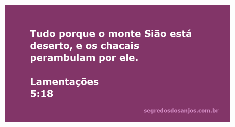 Ilustração do monte Sião deserto, com chacais vagando ao redor, simbolizando a desolação e o sofrimento descritos em Lamentações 5:18.