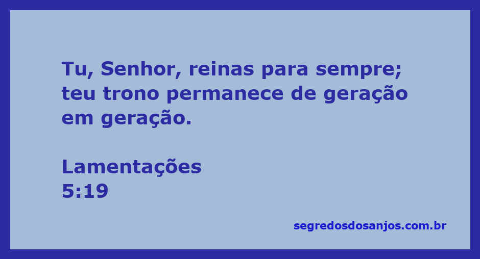 Imagem representando a realeza divina e a eternidade do Senhor, simbolizando Lamentações 5:19.