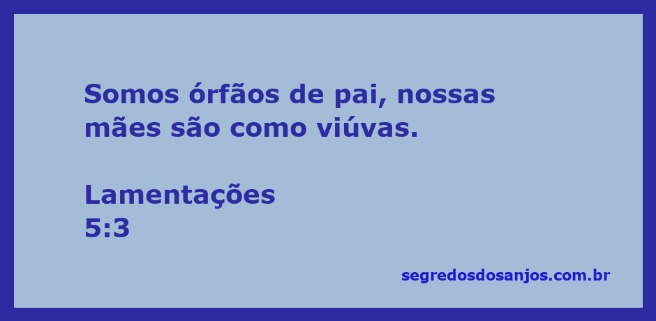 Ilustração de um grupo de crianças órfãs simbolizando a perda e a vulnerabilidade, com uma referência ao versículo de Lamentações 5:3.