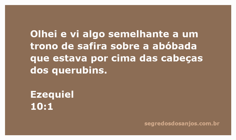Visão do trono de safira sobre os querubins, de acordo com Ezequiel 10:1.