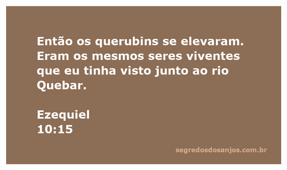Imagem dos querubins se elevando, representando a visão de Ezequiel junto ao rio Quebar.