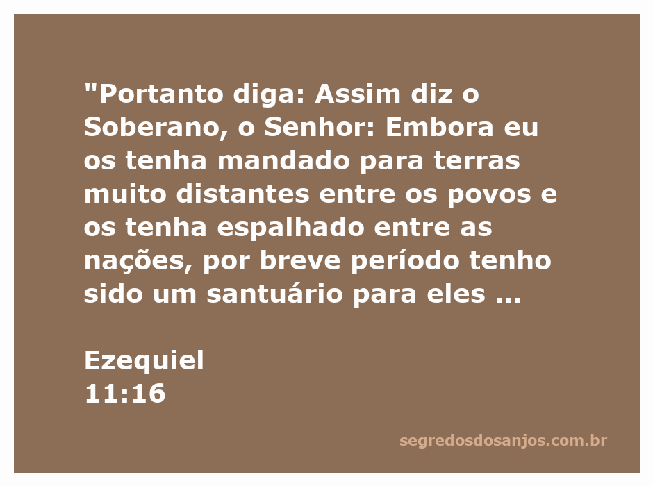 Imagem representativa do versículo Ezequiel 11:16, destacando a ideia de refúgio nas nações.