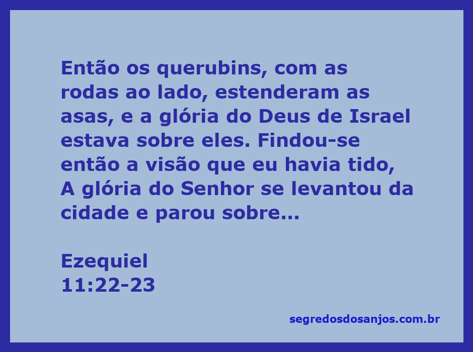 Visão dos querubins com rodas e a glória do Deus de Israel, representando Ezequiel 11:22-23.