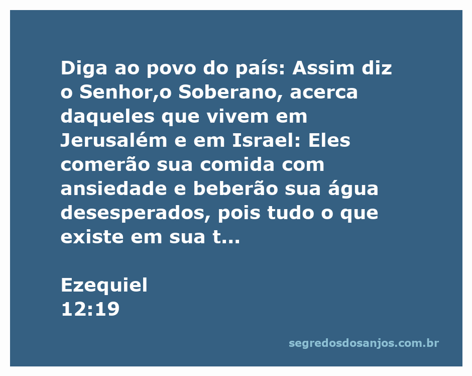 Imagem que representa a mensagem de Ezequiel 12:19 sobre a ansiedade e a violência em Jerusalém e Israel.
