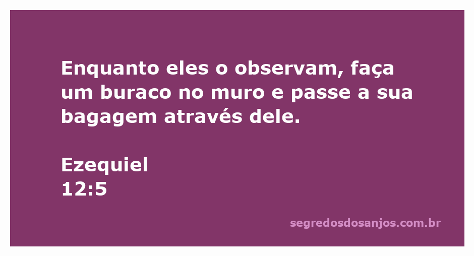 Profeta Ezequiel fazendo um buraco no muro, simbolizando a fuga e a mensagem de advertência.