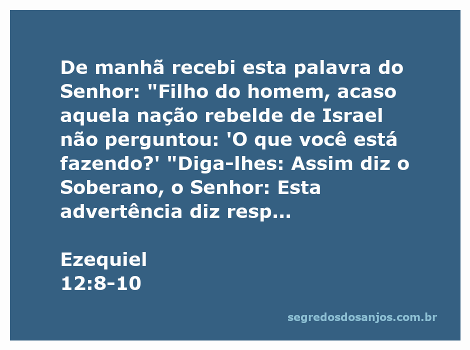 Ilustração do profeta Ezequiel recebendo a palavra do Senhor sobre a nação rebelde de Israel.
