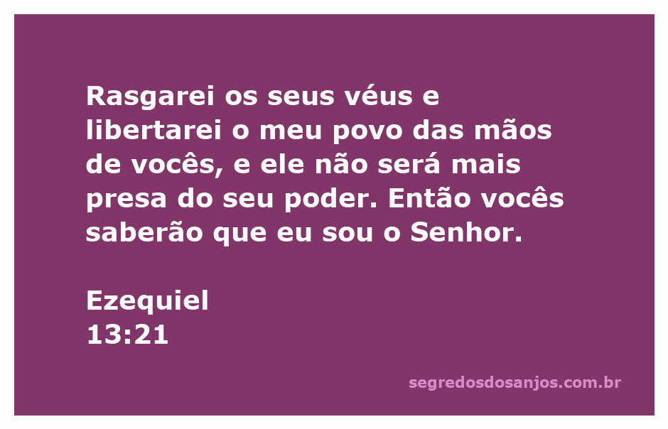 Imagem representativa da libertação do povo de Deus conforme Ezequiel 13:21.