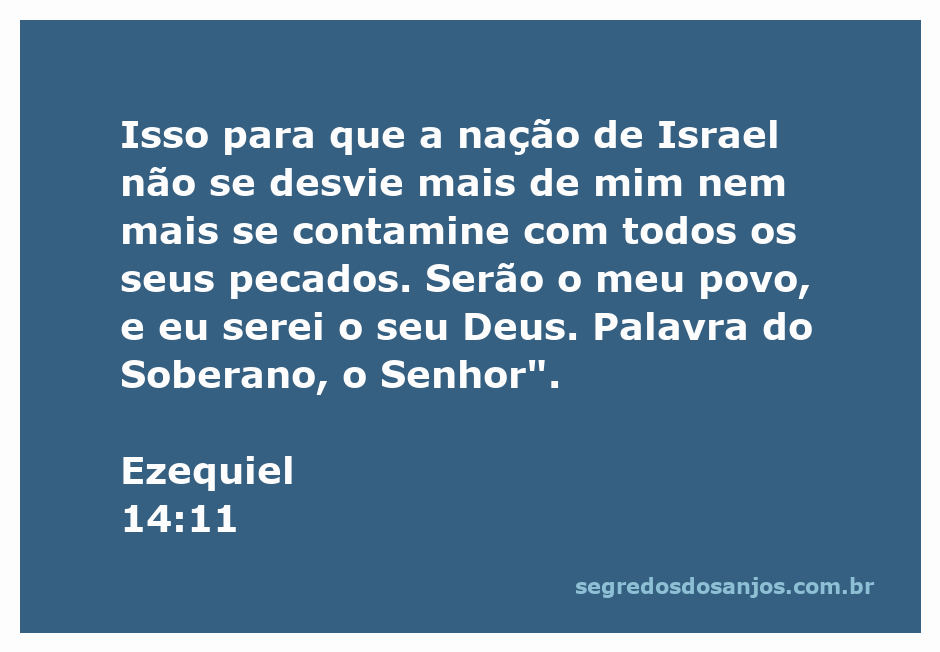 Imagem representativa do versículo Ezequiel 14:11, destacando a relação entre Deus e o povo de Israel.