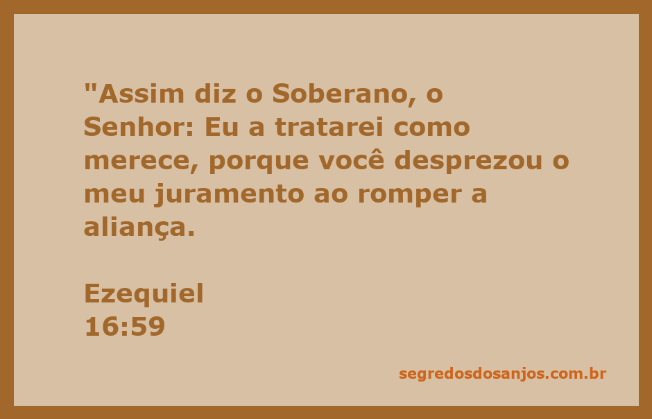 Imagem representativa da aliança rompida, simbolizando a advertência de Deus em Ezequiel 16:59.