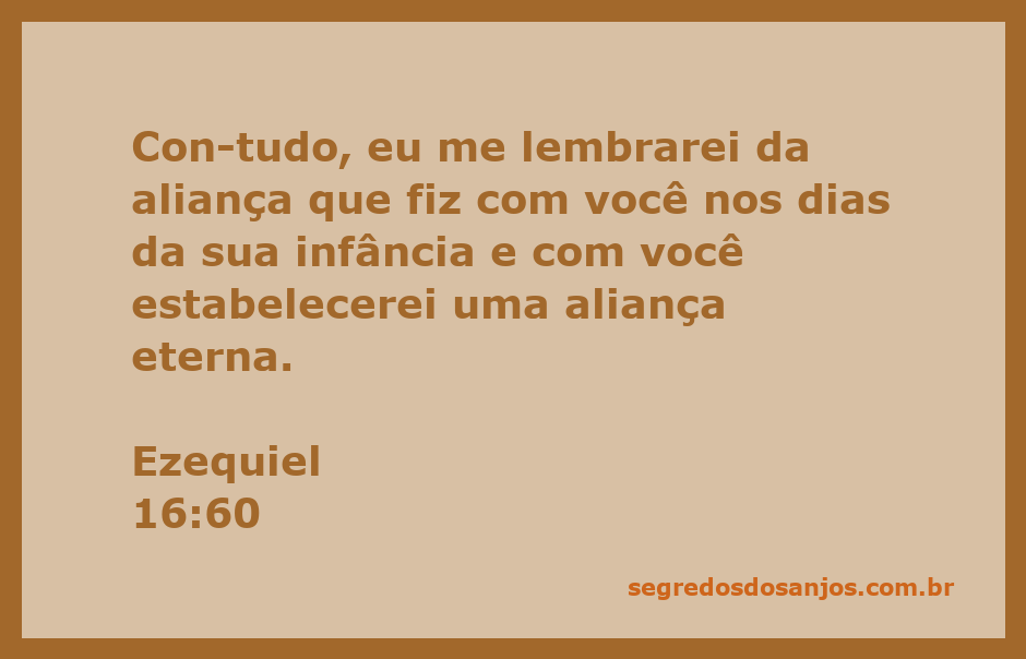 Imagem representativa da aliança eterna mencionada em Ezequiel 16:60, simbolizando a promessa de Deus.