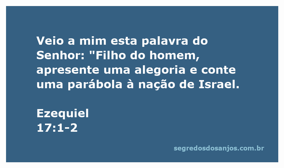 Ilustração da alegoria de Ezequiel 17:1-2, representando a mensagem de Deus ao povo de Israel.