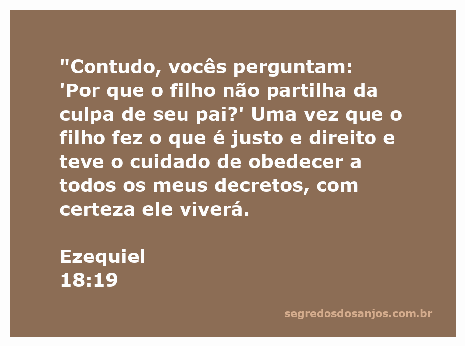 Ilustração do versículo Ezequiel 18:19, destacando a responsabilidade individual e a justiça divina.