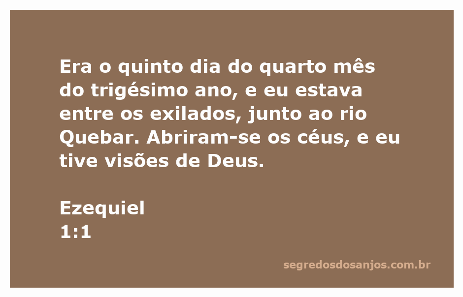 Visão celestial de Ezequiel junto ao rio Quebar durante o exílio.